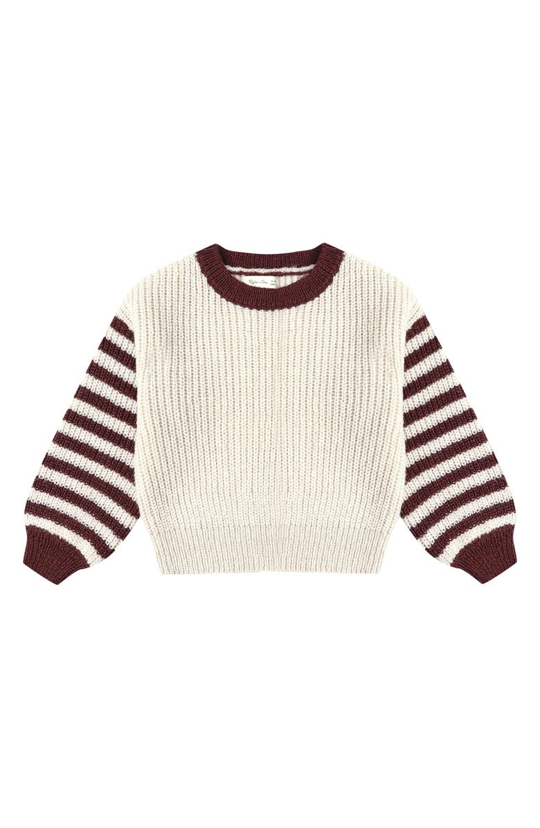 Rylee + Cru Stripe Sweater, Main, color, Natural