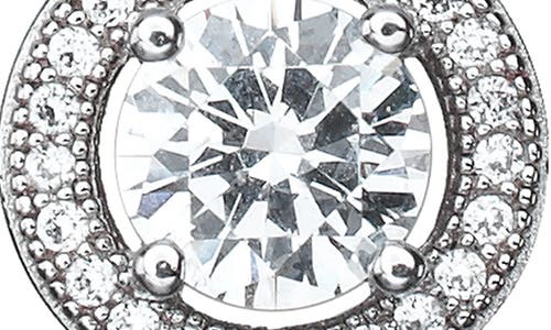 Crislu Brilliant Cut Cubic Zirconia Halo Pendant Necklace In Metallic