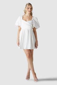 Coast Puff Sleeve Mini Wedding Dress