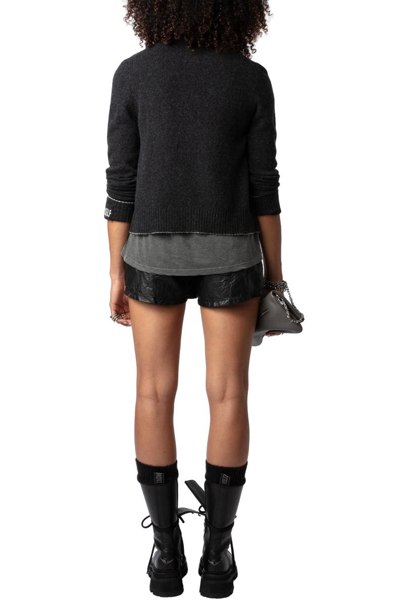 Zadig & Voltaire Voltia Cashmere Cardigan, Alternate, color, 