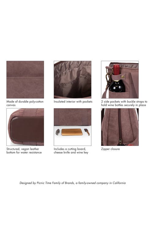 Picnic Time Temecula Wine & Cheese Tote Bag In Red