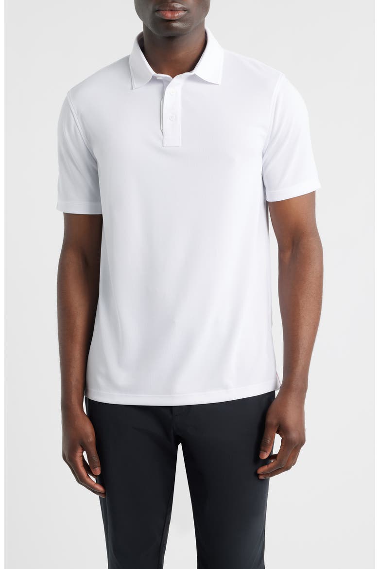 Essential Performance Piqué Golf Polo, Main, color, SNOW