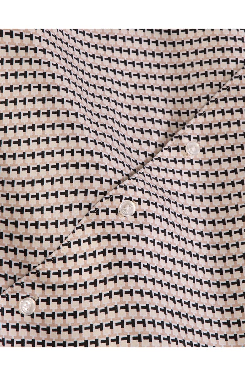 Ted Baker Soren Ted Print Stretch Cotton Dress Shirt, Alternate, color, Oxford Tan