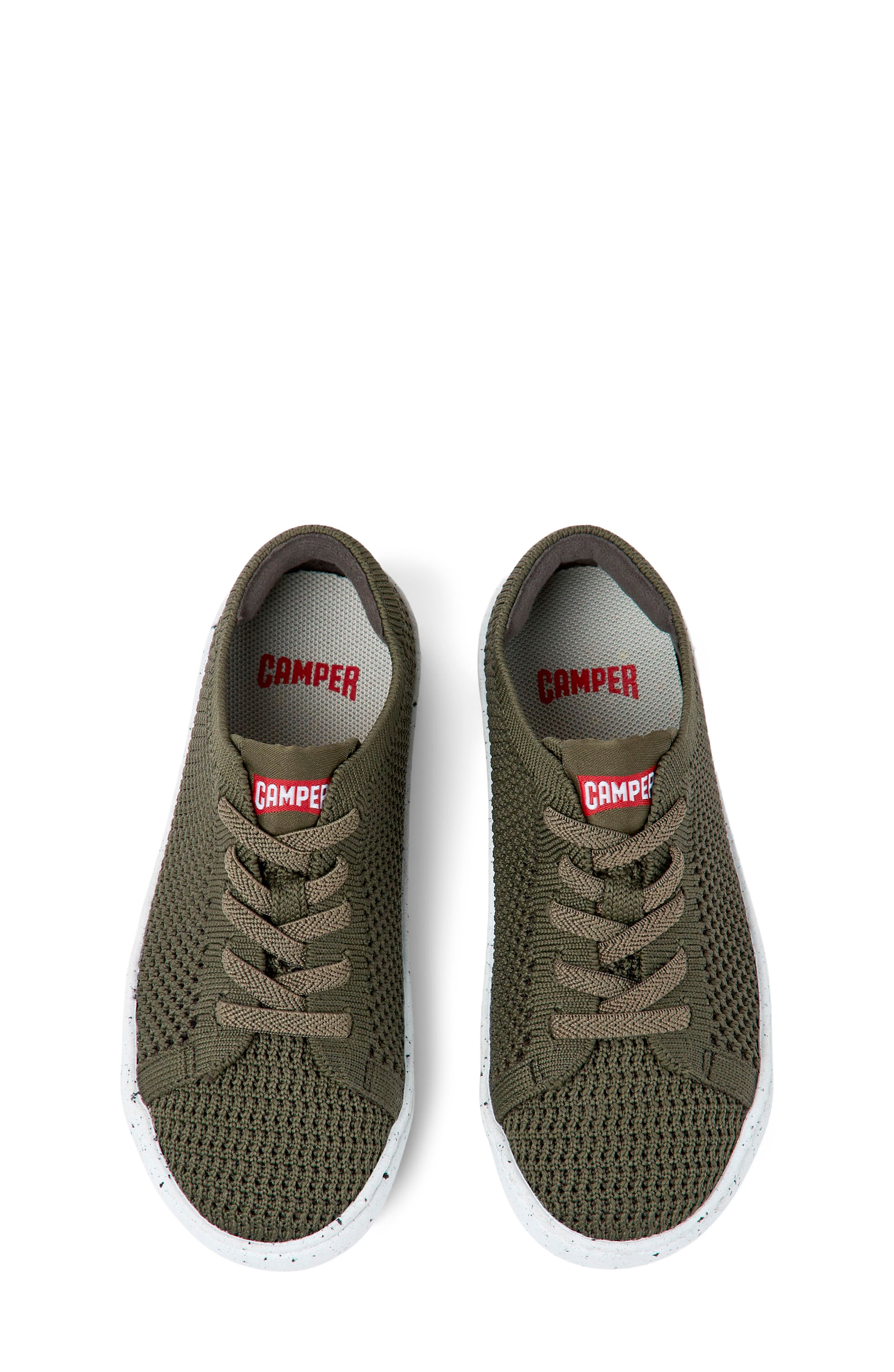 Camper Kids' Peu Touring Sneaker, Alternate, color, Medium Gre