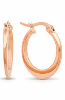 18k Rose Gold Plated Hoop Earrings
