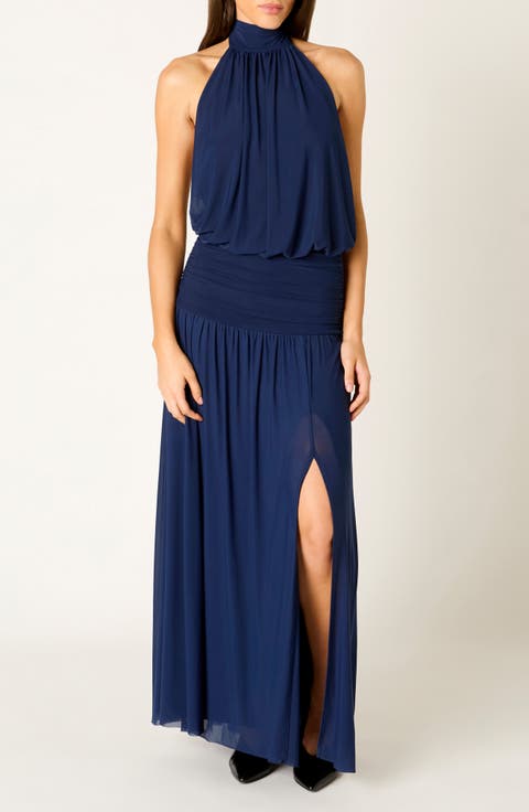 Rose Maxi Halter Dress