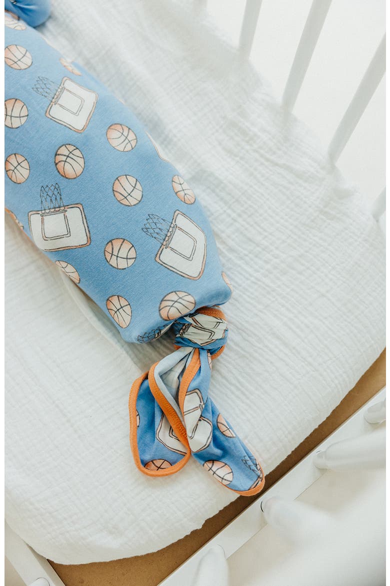 Dunk Newborn Knotted Gown, Alternate, color, BLUE