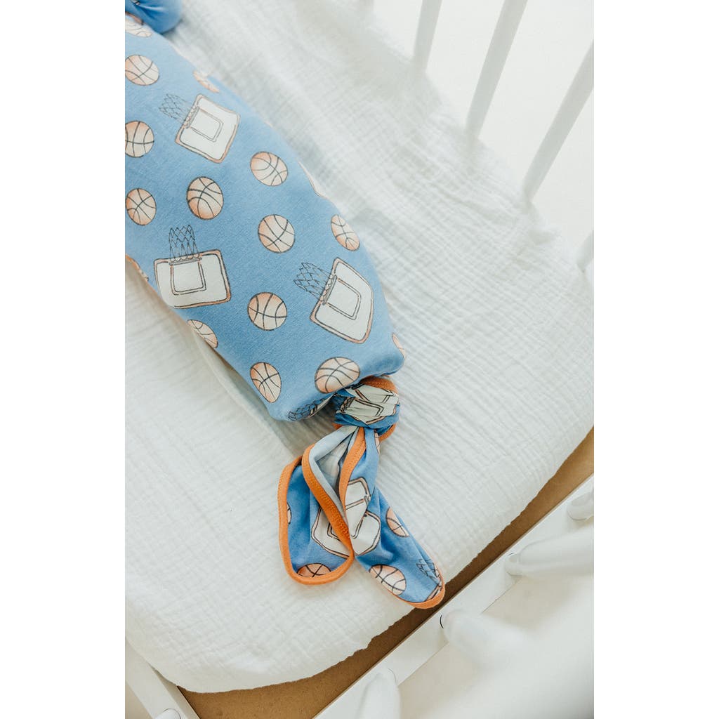 Shop Copper Pearl Dunk Newborn Knotted Gown In Blue