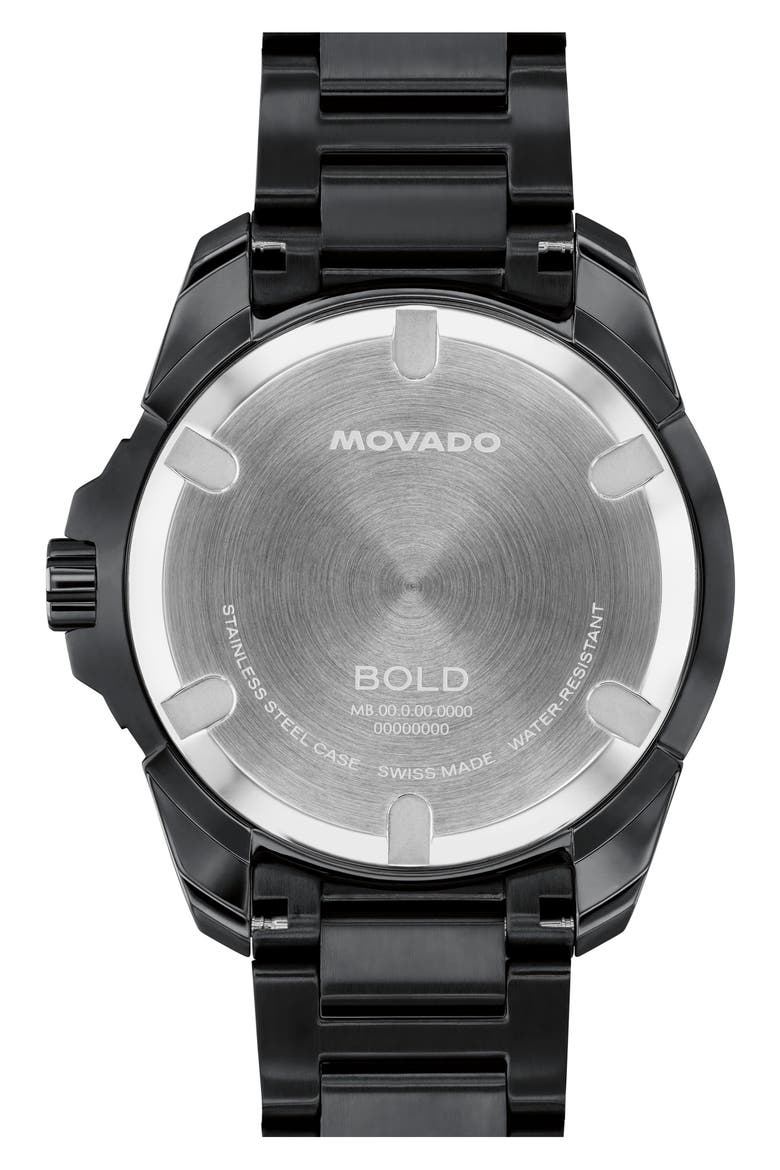 Bold Verso Tachymeter Bracelet Watch, Alternate, color, BLACK