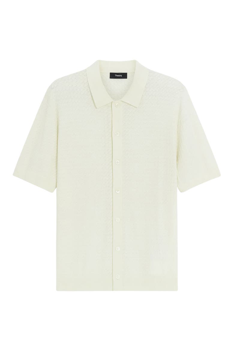 Cairn in Cotton Short Sleeve Shirt, Alternate, color, EGGSHELL
