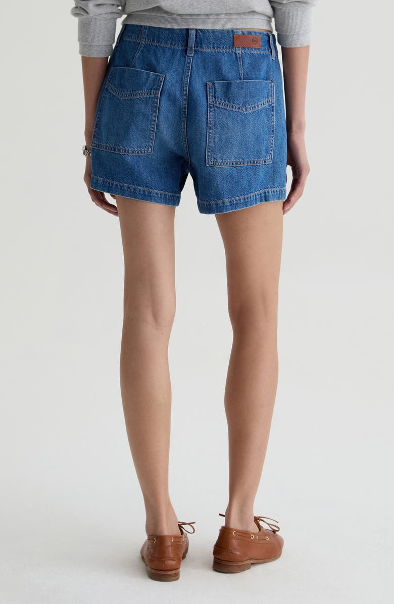 AG Analeigh High Waist Workwear Denim Shorts, Alternate, color, Gold Mountain