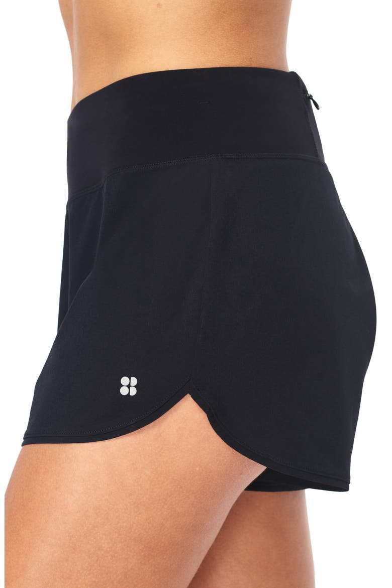 Time Trial Running Shorts, Alternate, color, BLACK