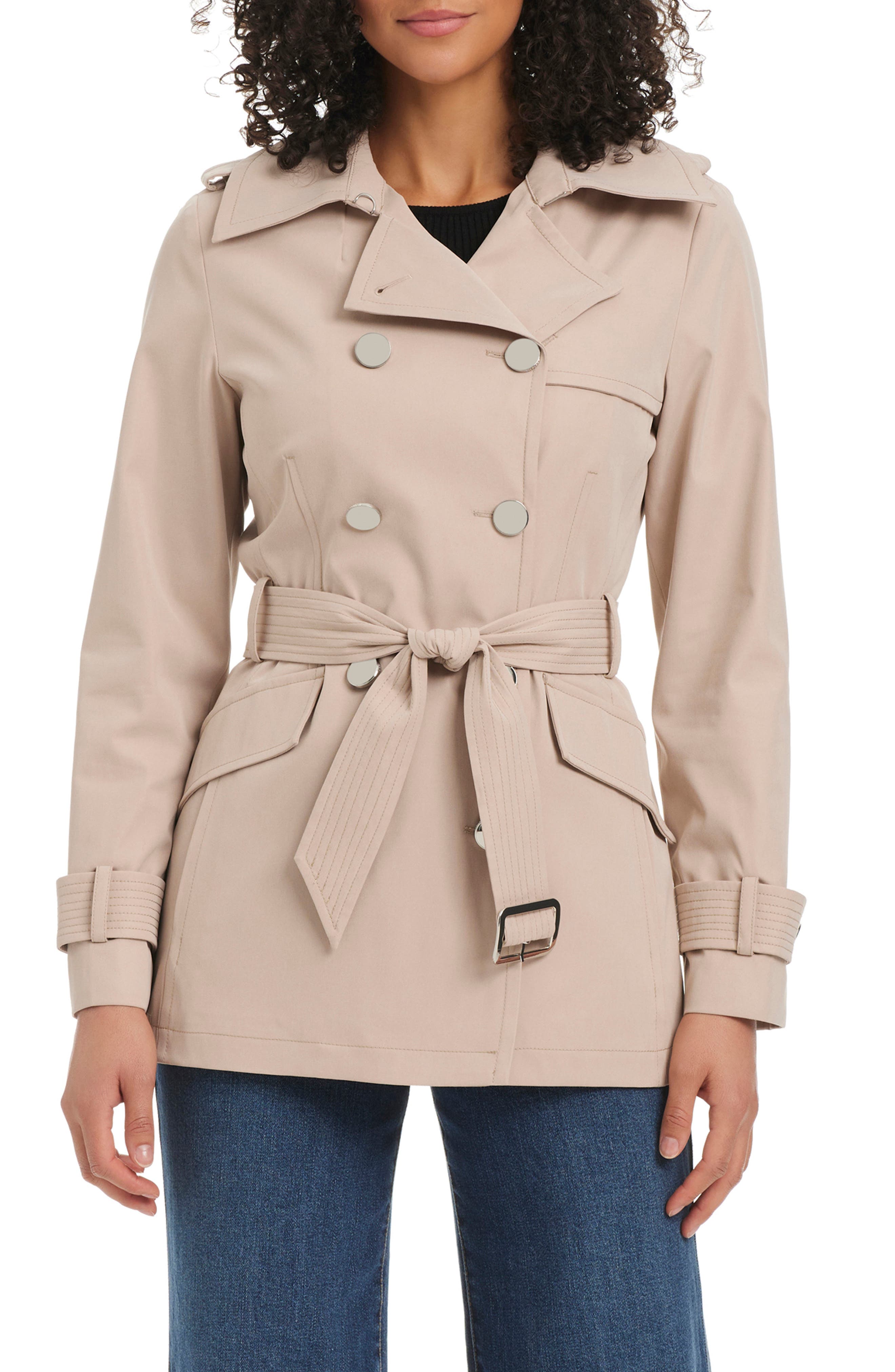 belted double breasted trench coat - image 3