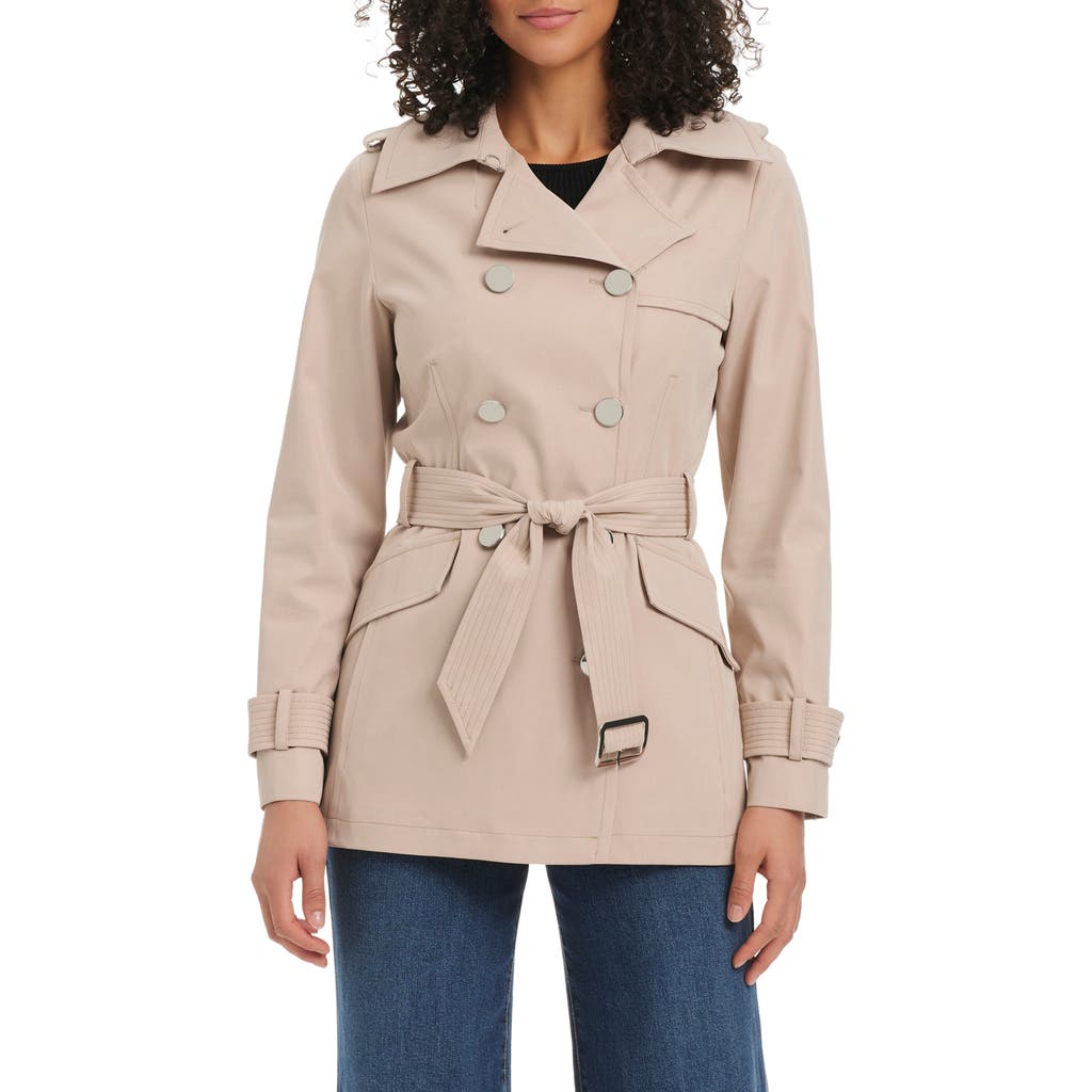 Kate Spade New York belted double breasted trench coat in Soft Taupe at Nordstrom, Size Large