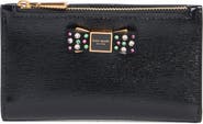 Kate Spade New York Morgan Bedazzled Bow Patent Leather Wallet