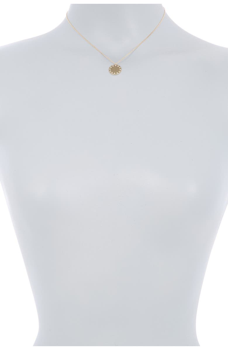 RON HAMI 14K Gold Diamond Disc Pendant Necklace - 0.09 ctw, Alternate, color, 