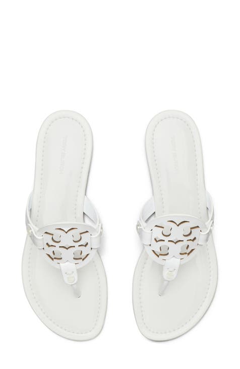 Tory Burch orders Beaded White Leather Sandals Size 9 M