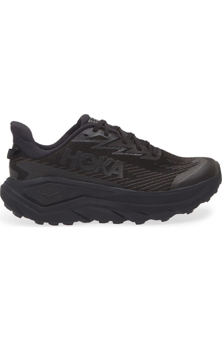 HOKA Challenger 8 GTX Gore-Tex<sup>®</sup> Waterproof Trail Running Shoe, Alternate, color, Black / Carbon Black