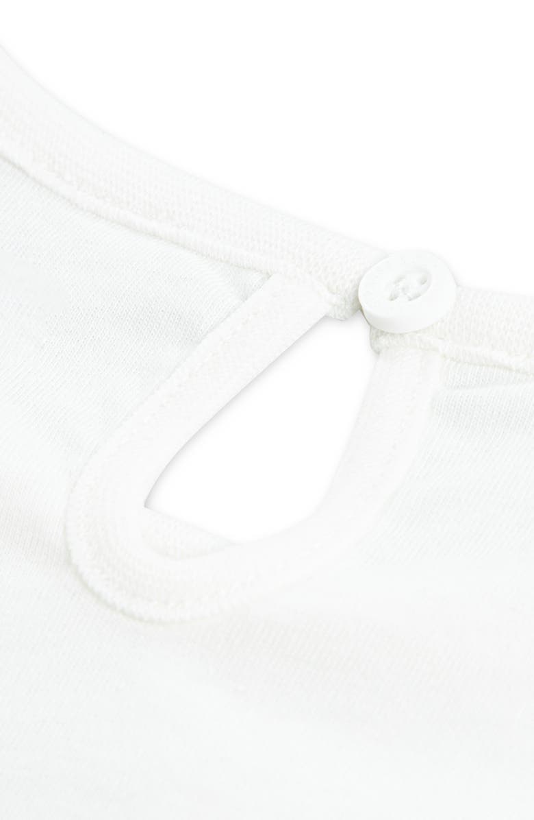 Levi's Logo Long Sleeve T-Shirt & Floral Embroidered Jeans Set, Alternate, color, Blanc De Blanc