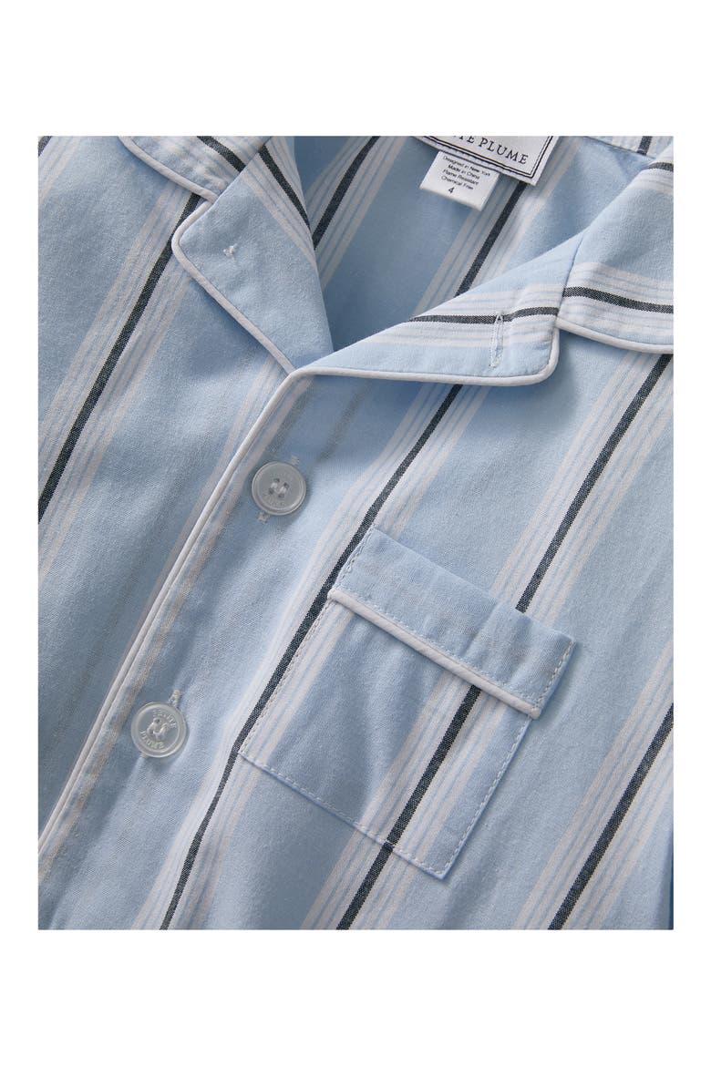 Coastal Stripe Two-Piece Pajamas, Alternate, color, BLUE