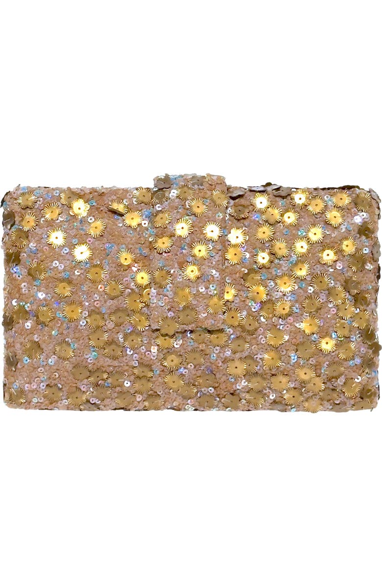 Simitri Floral Sequin Kitsch Clutch, Main, color, Mahal