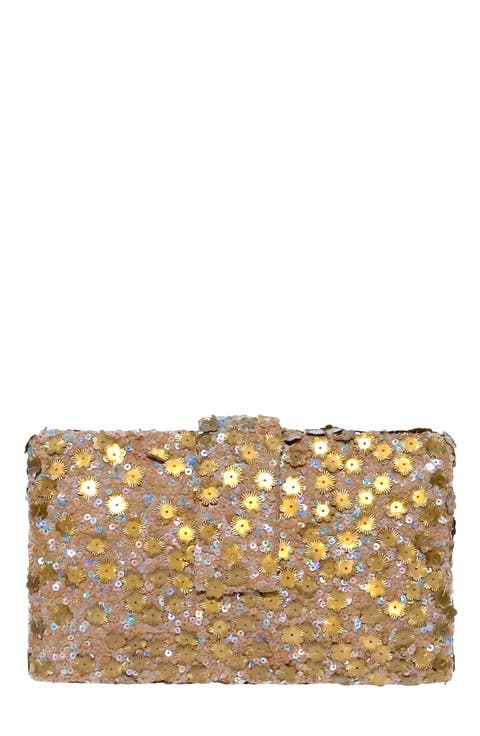 Floral Sequin Kitsch Clutch