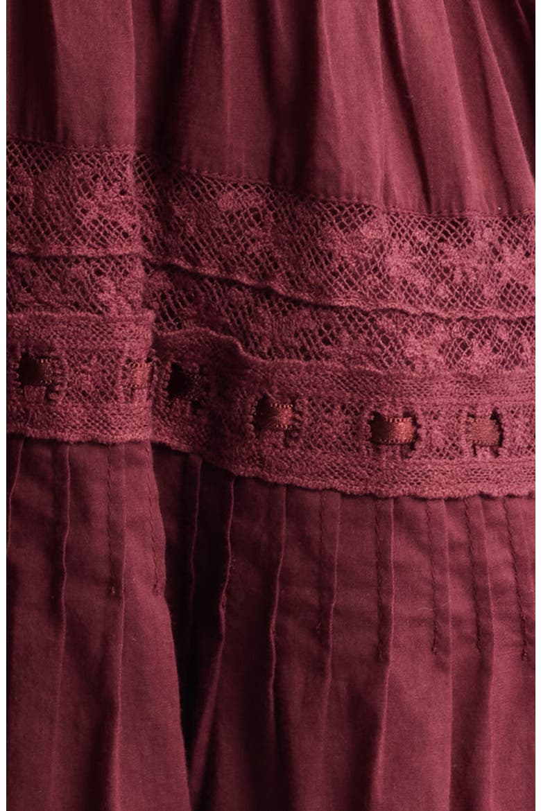 Lilias Lace Cotton Minidress, Alternate, color, SPICED BERRY