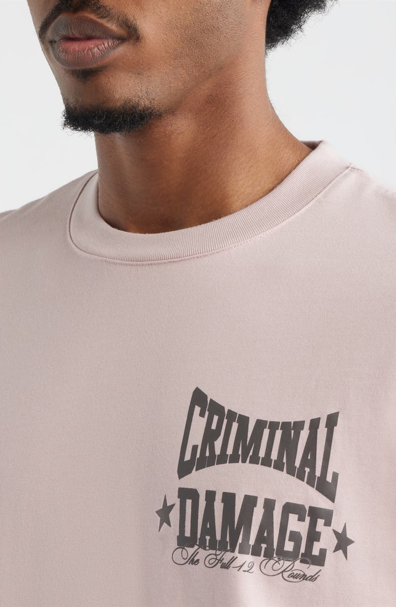CRIMINAL DAMAGE Boxing Gym Graphic T-Shirt, Alternate, color, Lilac