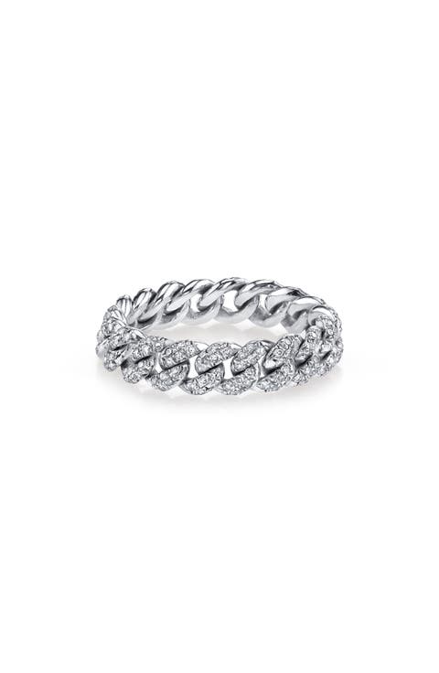Pavé Diamond Mini Link Ring