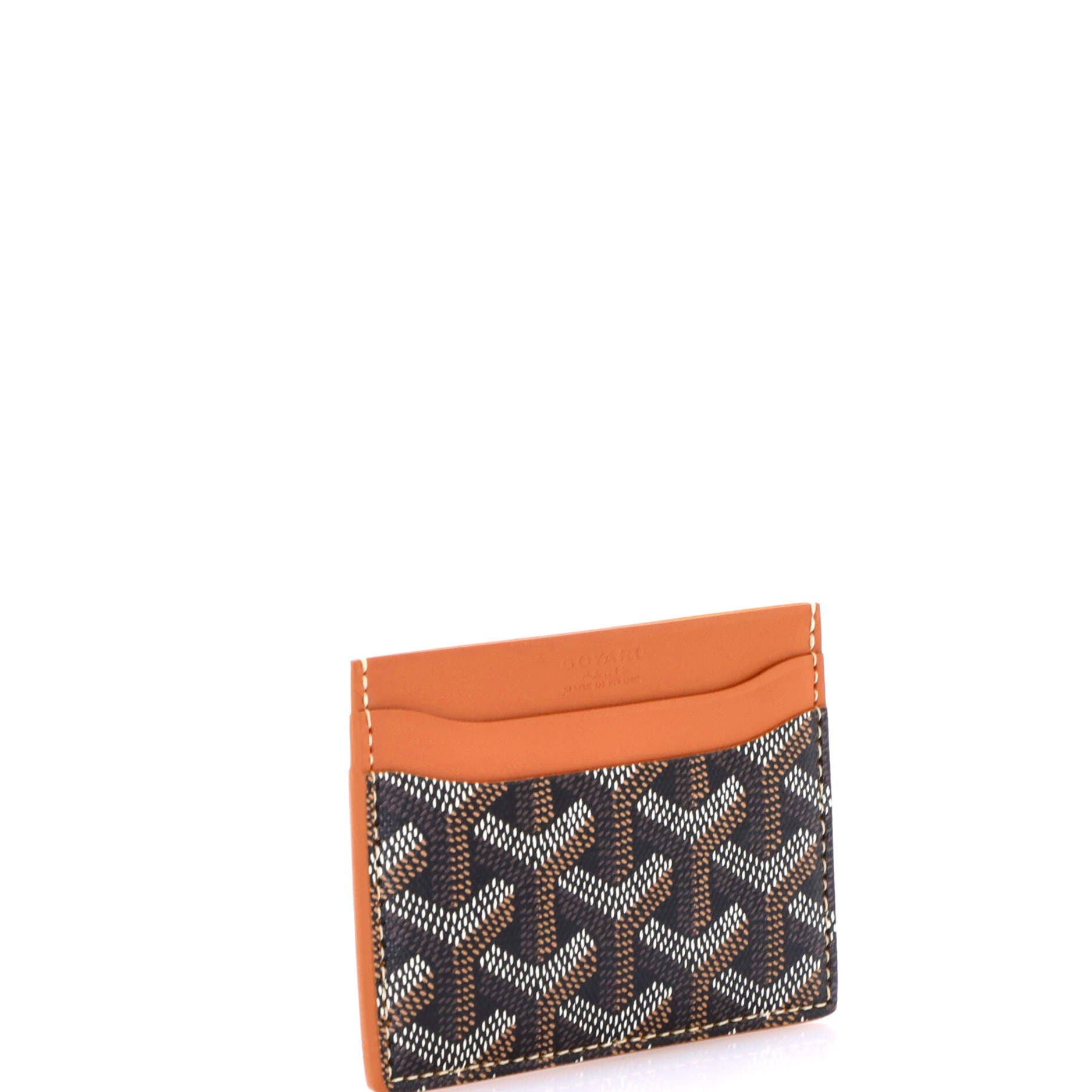 Pre-Owned Goyard Saint Sulpice Card Holder Coated Canvas, Alternate, color, Brown