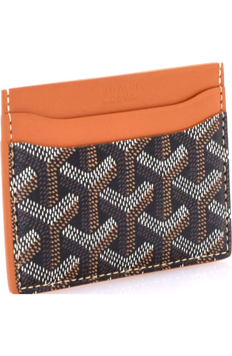 Pre-Owned Goyard Saint Sulpice Card Holder Coated Canvas, Alternate, color, Brown