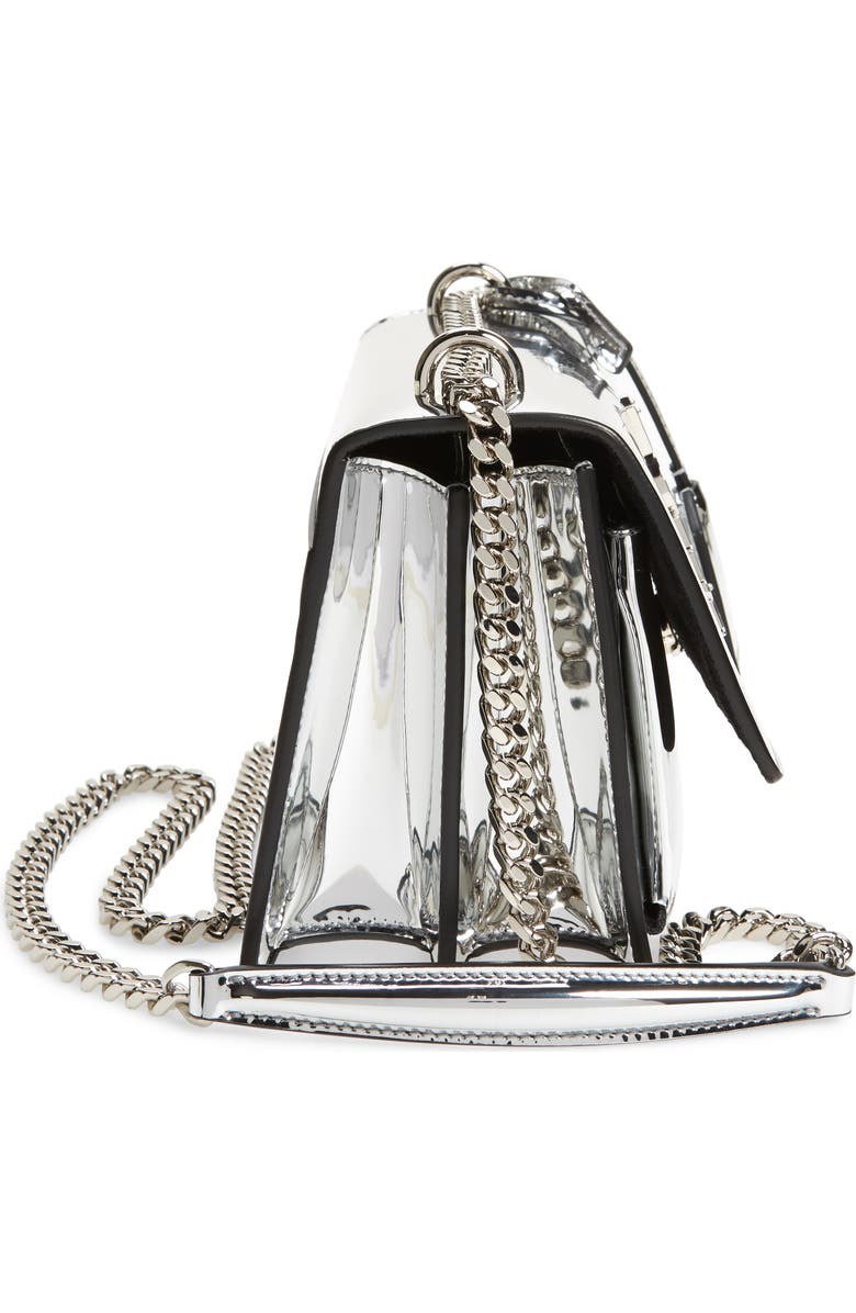 Saint Laurent Small Sunset Mirrored Leather Shoulder Bag, Alternate, color,