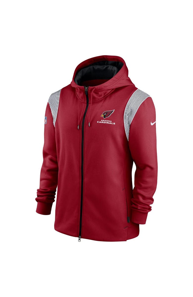 Nike Men's Nike Cardinal Arizona Cardinals Performance Sideline Lockup Full-Zip Hoodie, Alternate, color, 