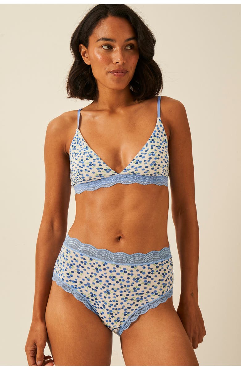 Stripe & Stare The Lace Triangle & High Rise Knicker Set, Main, color, 