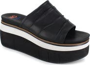 National Comfort Kayci Scrunched Platform Slide Sandal