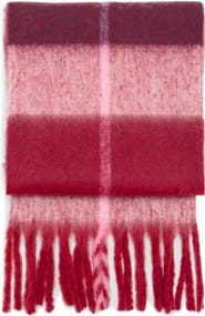 MANGO TEEN Striped Knit Fringe Scarf