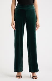 Anne Klein High Waist Wide Leg Pull-On Pants