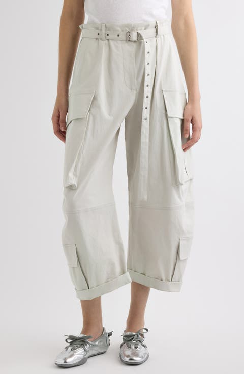 Pama Belted Twill Cargo Pants