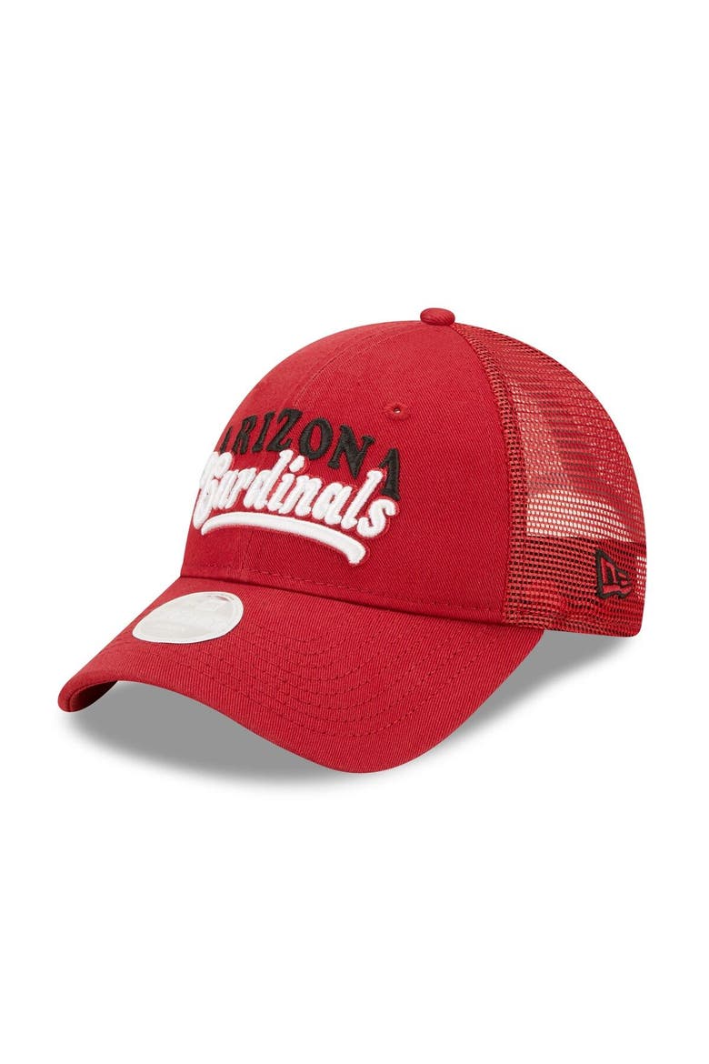 Women's New Era   Cardinal Arizona Cardinals Team Trucker 9FORTY Snapback Hat, Main, color, Cardinal