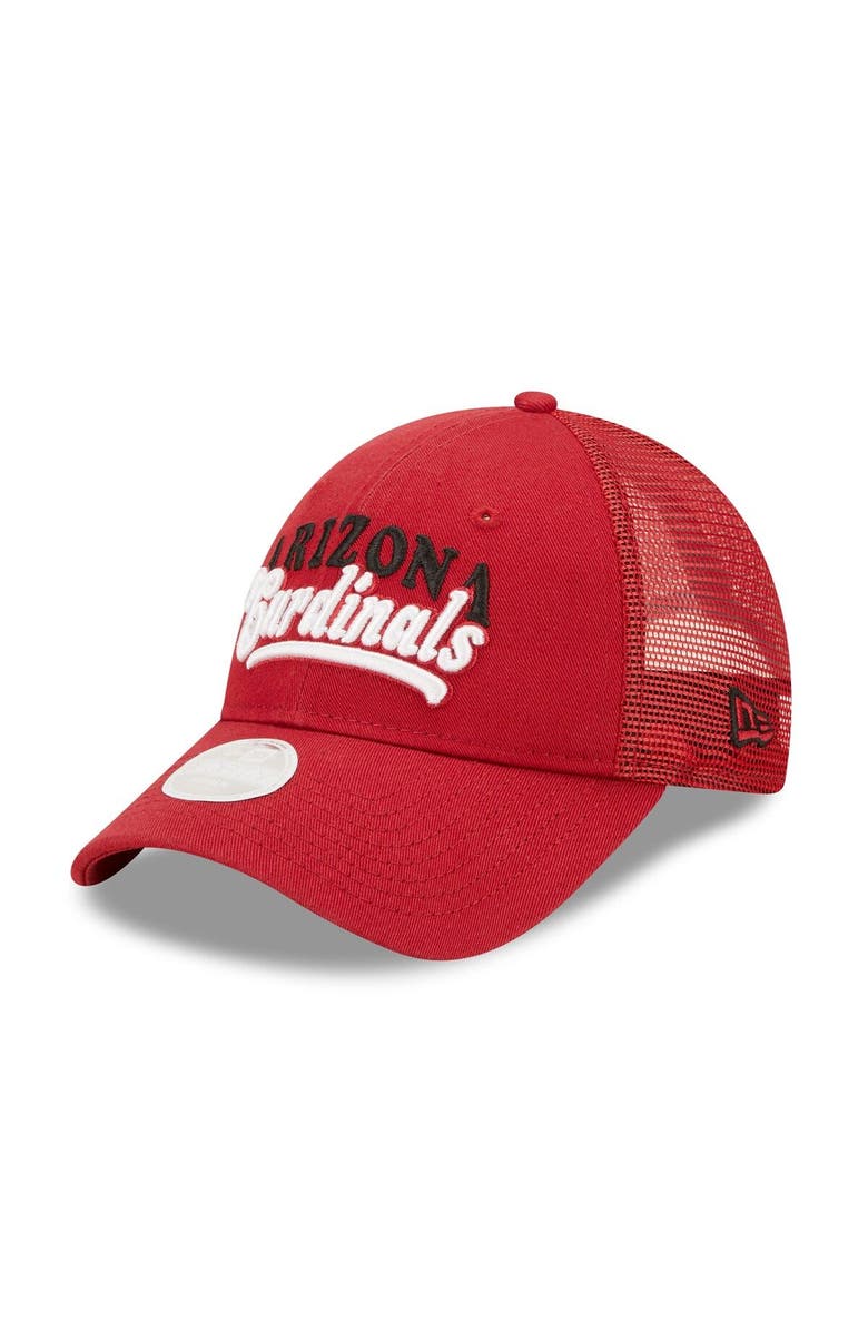 New Era Women's New Era Cardinal Arizona Cardinals Team Trucker 9FORTY Snapback Hat, Main, color, Cardinal