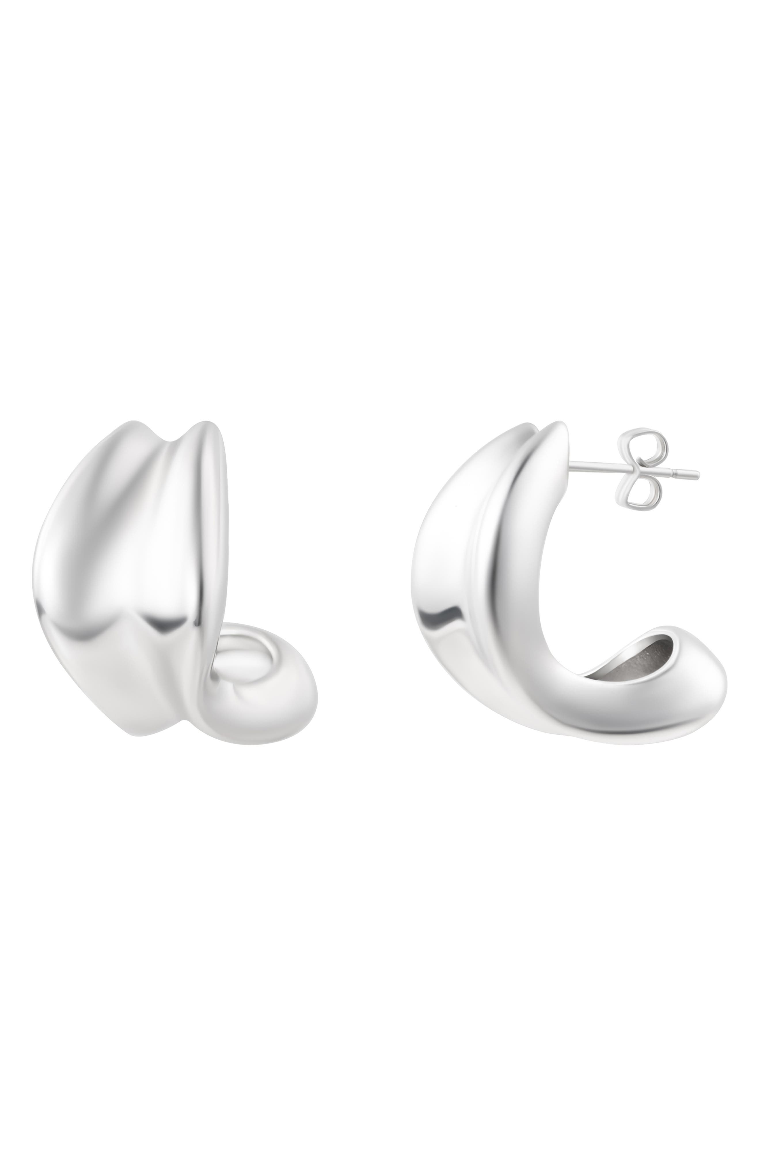 Adornia Sculpted Hoop Earrings