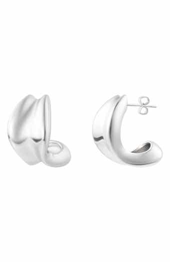 Adornia Sculpted Hoop Earrings