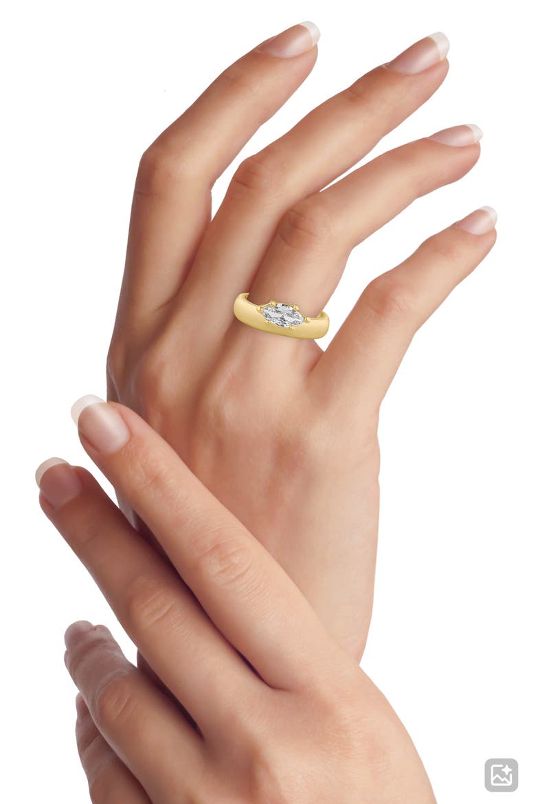 Marquise Cubic Zirconia Band Ring, Alternate, color, GOLD PLATED