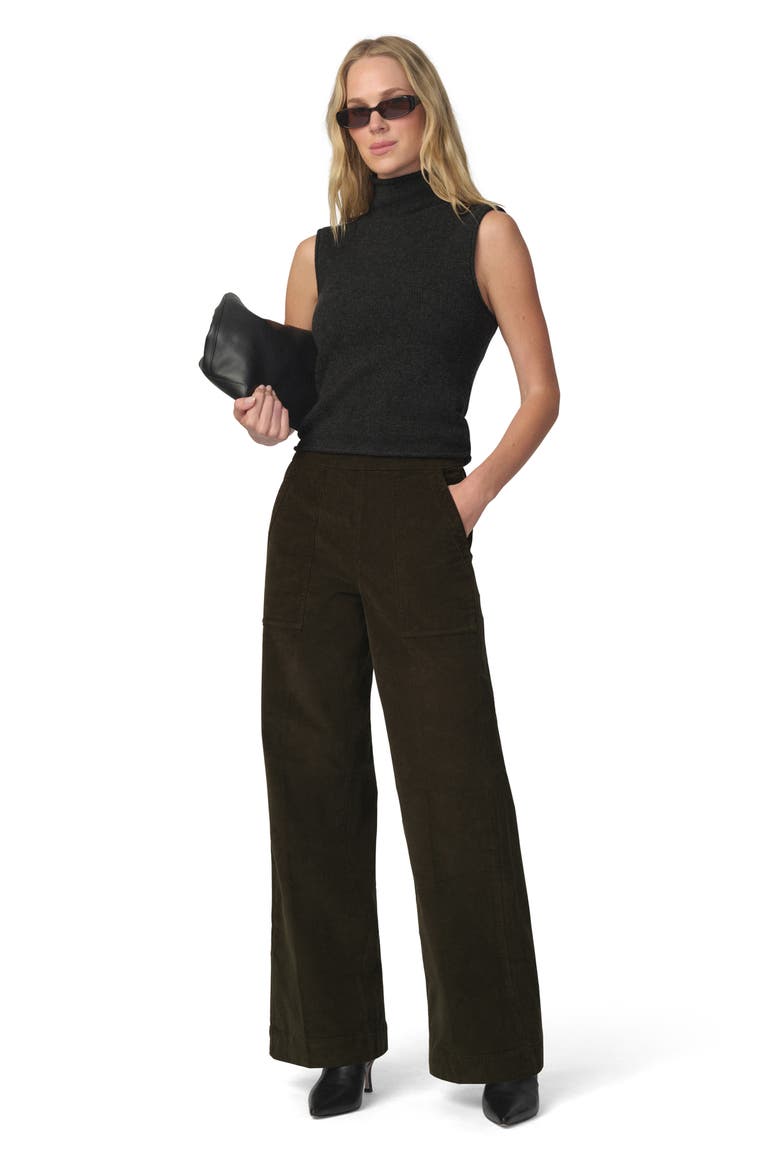 The Corduroy Side Zip Wide Leg Pants, Alternate, color, OLIVE