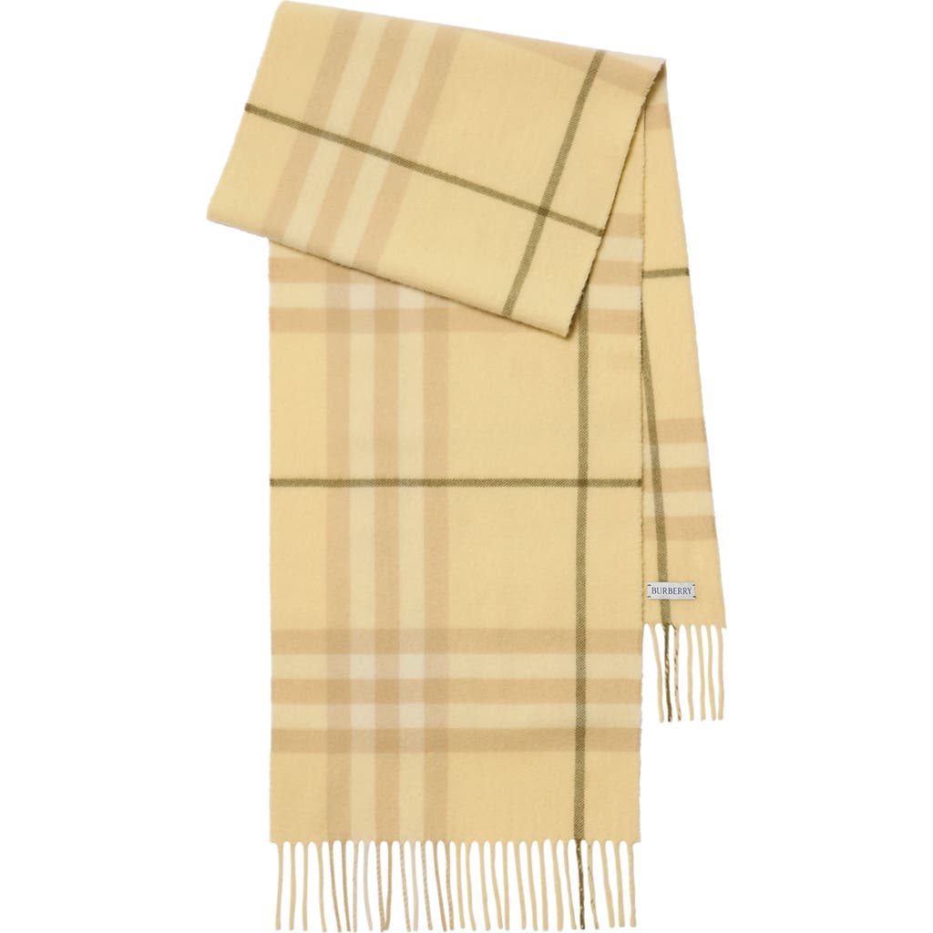 Shop Burberry Check Cashmere Scarf