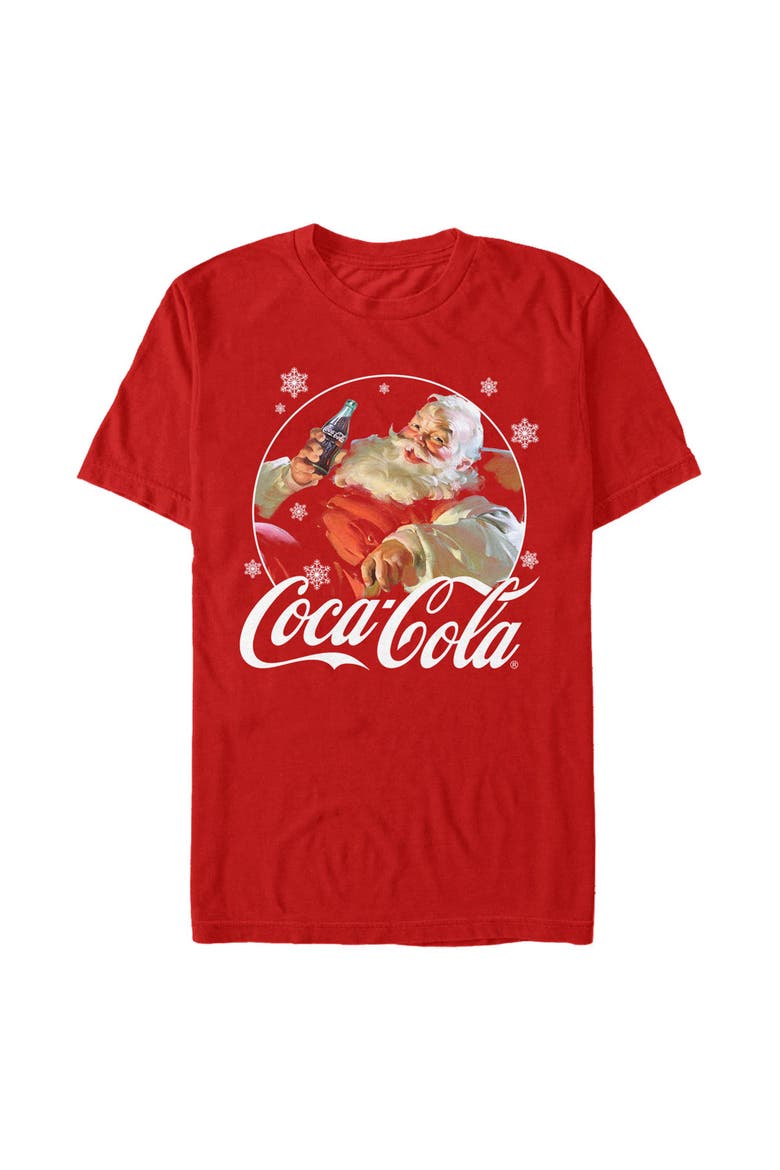 Men's Santa Snow Cola Short Sleeve Graphic T-Shirt, Main, color, Red