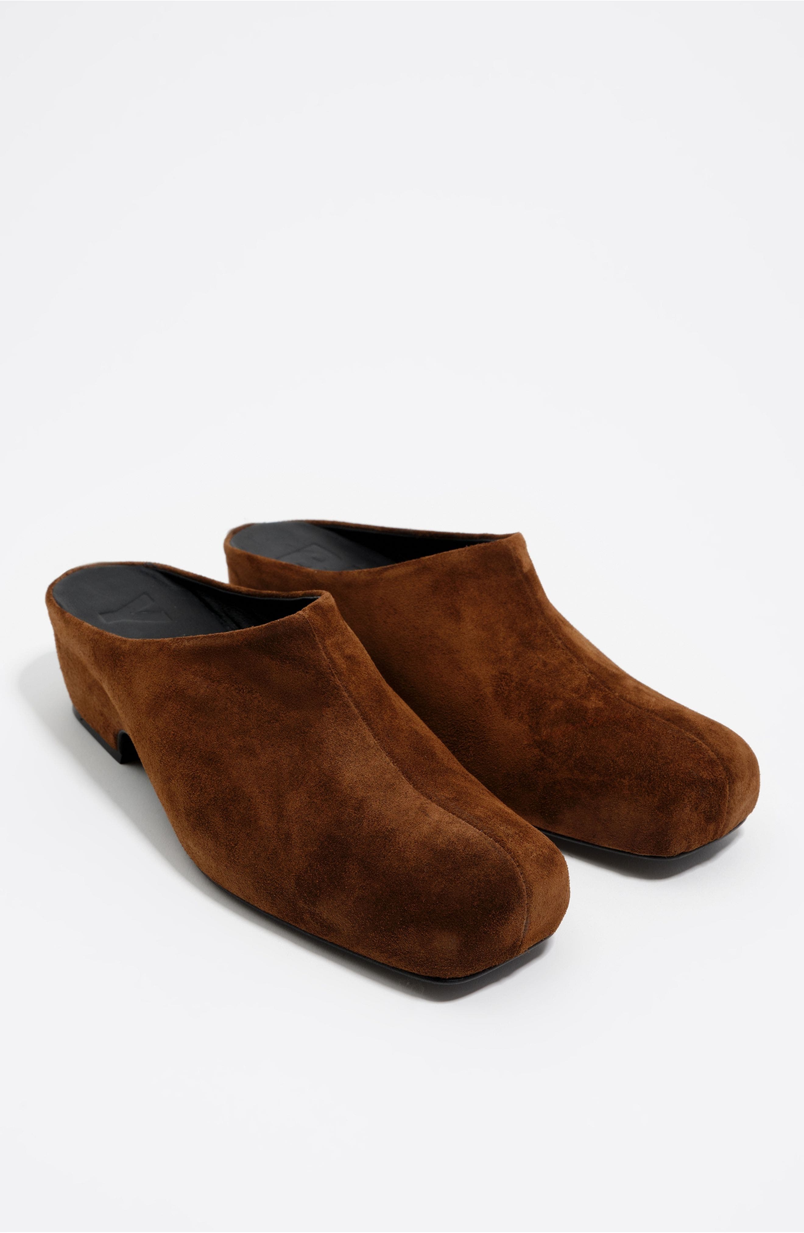 Bimba y Lola Suede Clog, Alternate, color, Dark Brown