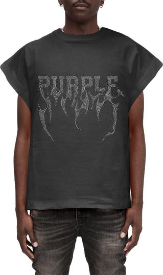Studded Oversize Sleeveless T-Shirt