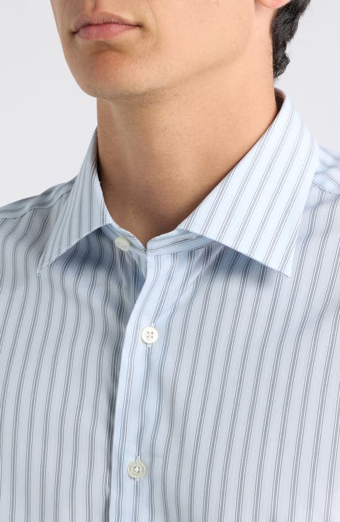 Dream Stripe Cotton Poplin Dress Shirt