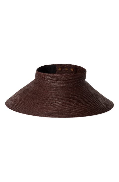 Birdie Packable Wide Brim Straw Visor